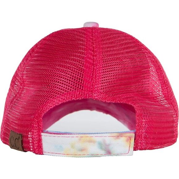 Women\'s Hot Pink Tie Dye Mix Adjustable Size Classic Comfortable Baseball Cap